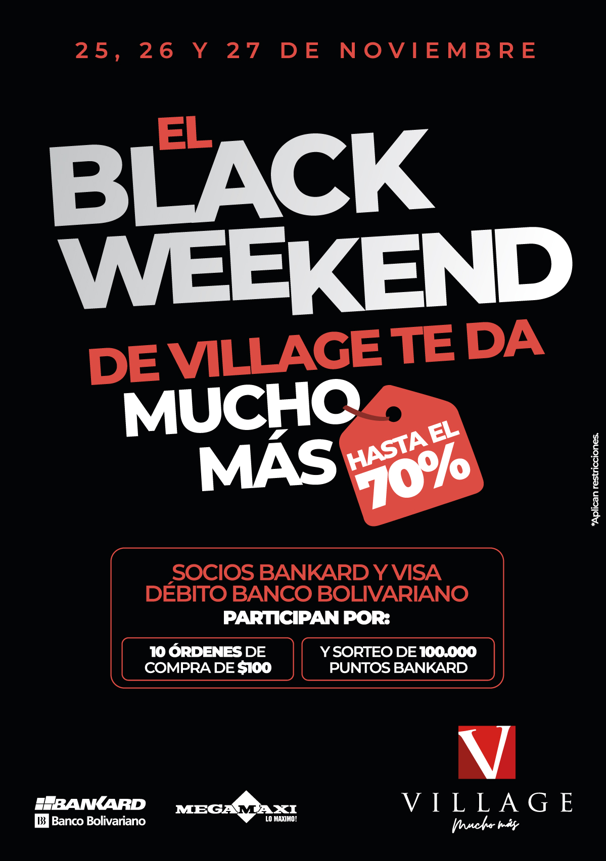 Lee más sobre el artículo VILLAGE CELEBRA EL MUNDIAL Y BLACKWEEKEND CON PREMIOS Y SORPRESAS