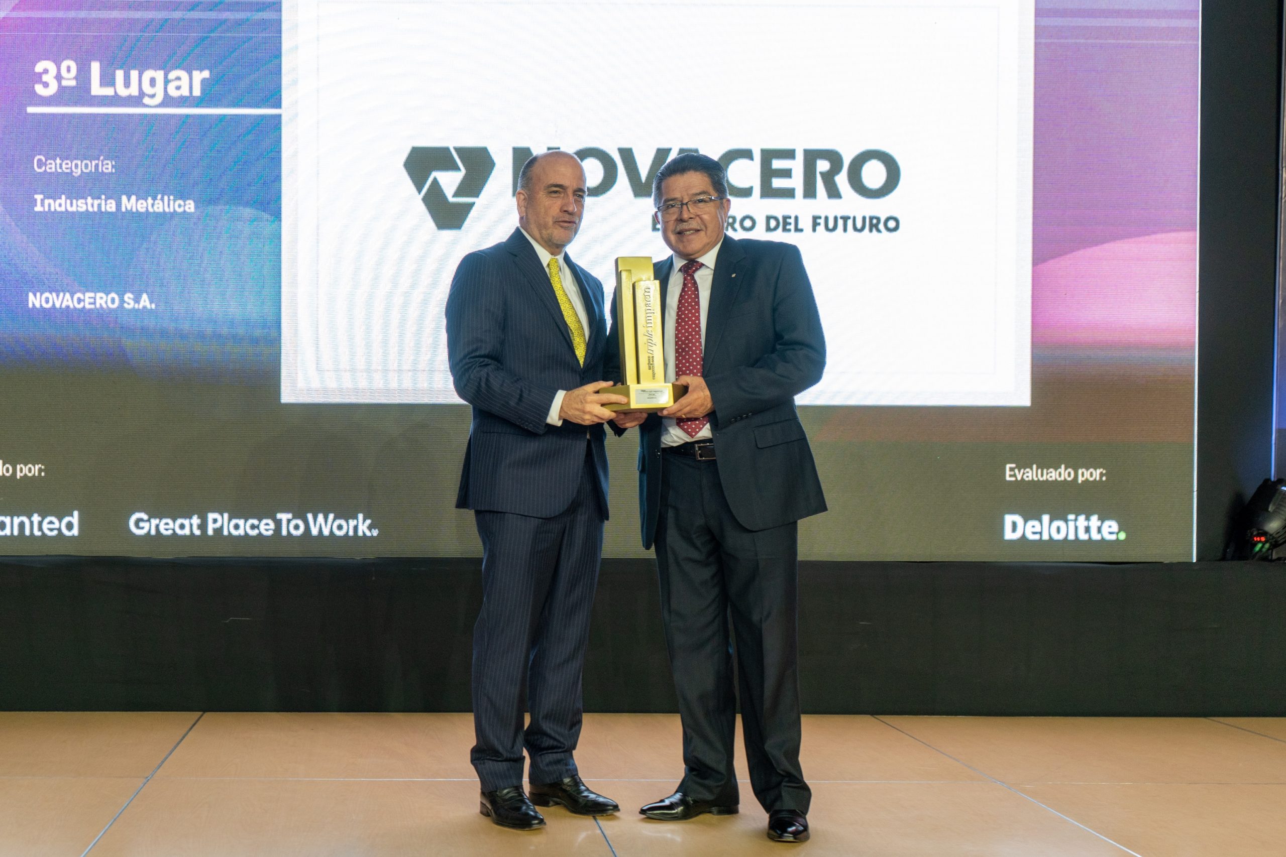 Lee más sobre el artículo NOVACERO RECONOCIDA COMO EMPRESA TRIPLE IMPACTO