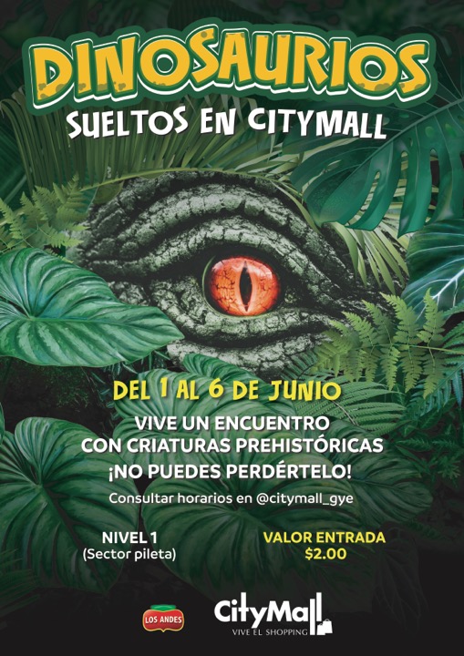 Lee más sobre el artículo “DINOSAURIOS SUELTOS EN CITYMALL”PARA CELEBRAR  EL DÍA DEL NIÑO
