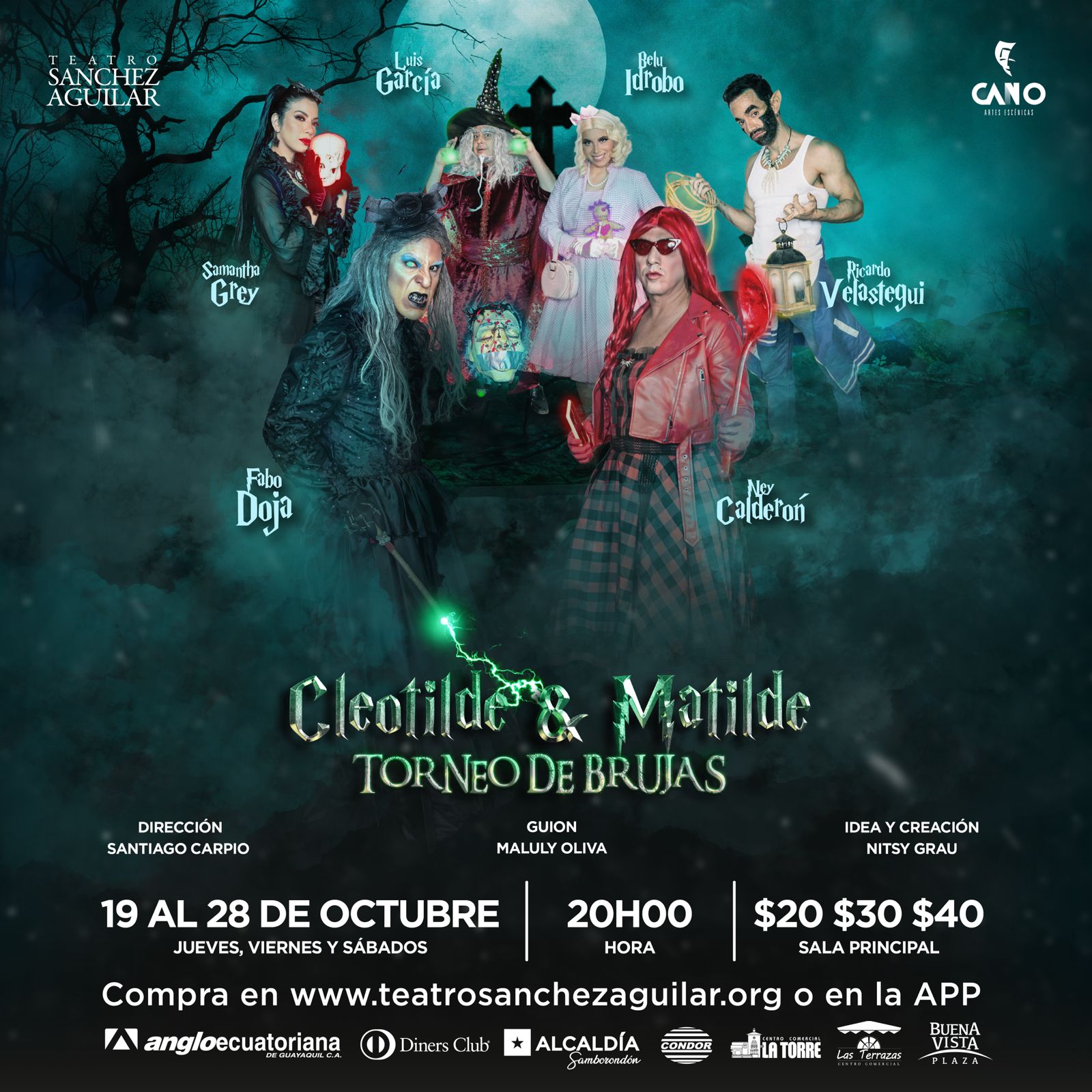 Lee más sobre el artículo FABO DOJA Y NEY CALDERÓN JUNTO A SAMANTHA GREY Y RICARDO VELASTEGUÍ HECHIZAN EL TEATRO SÁNCHEZ AGUILAR DURANTE TODO OCTUBRE