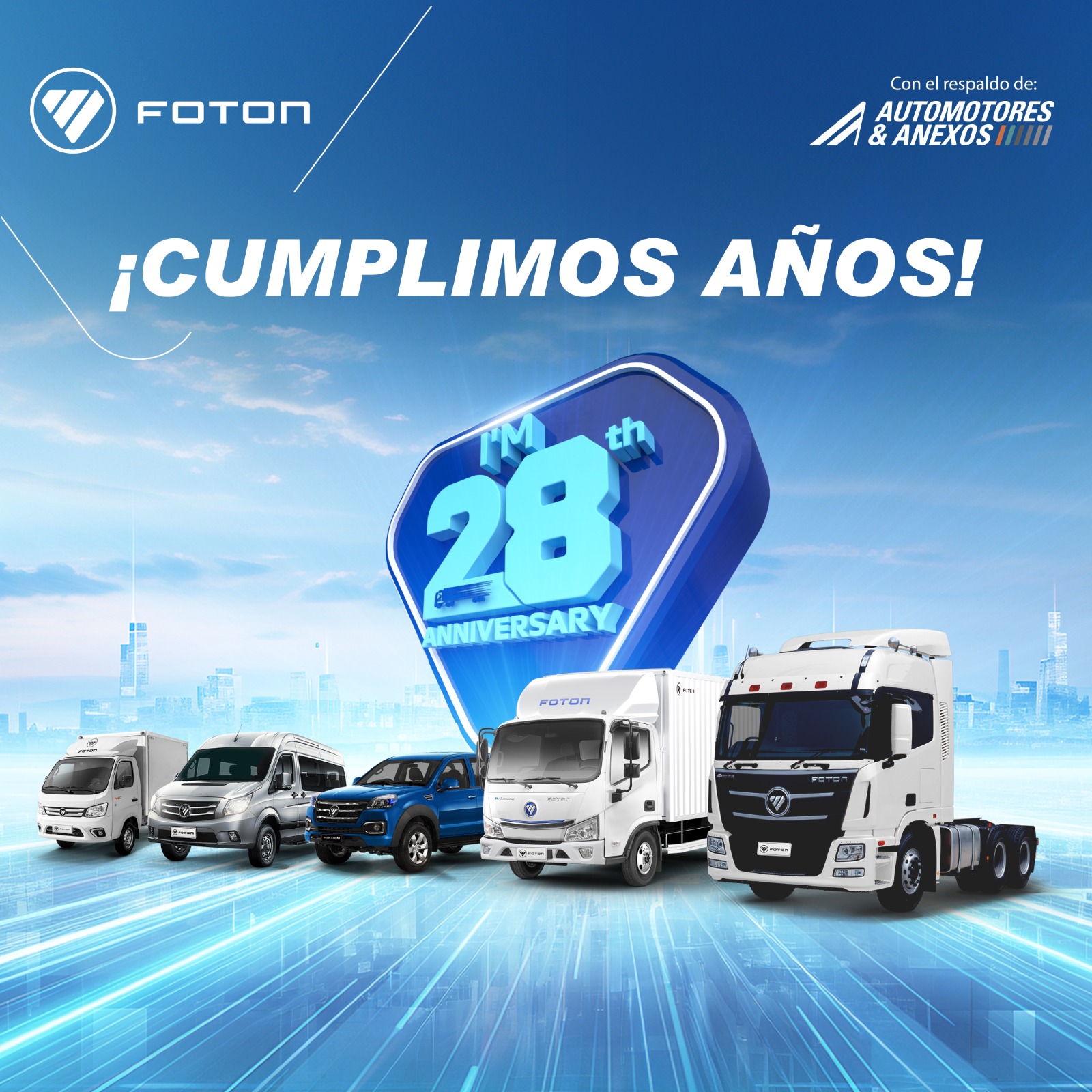 Lee más sobre el artículo FOTON CELEBRA 28 AÑOS DE DOMINIO EN LA INDUSTRIA DE VEHÍCULOS COMERCIALES A NIVEL GLOBAL