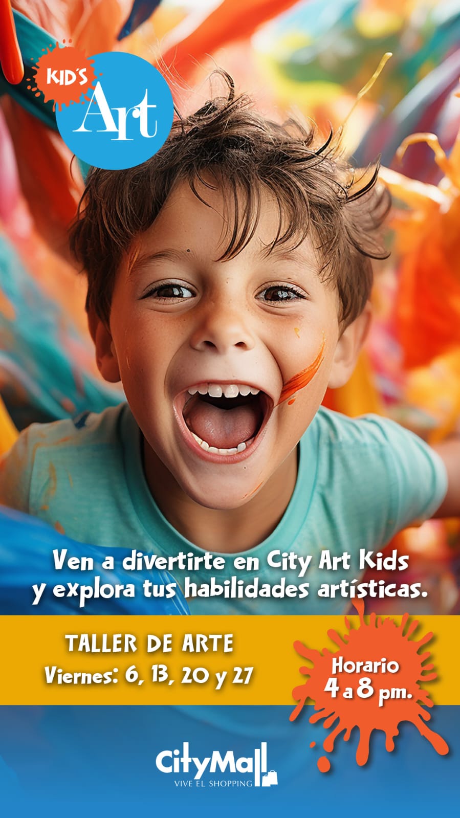 Lee más sobre el artículo KID´S ART EN CITYMALL PARA EXPLORAR LA CREATIVIDAD E IMAGINACIÓN DE LOS PEQUEÑOS