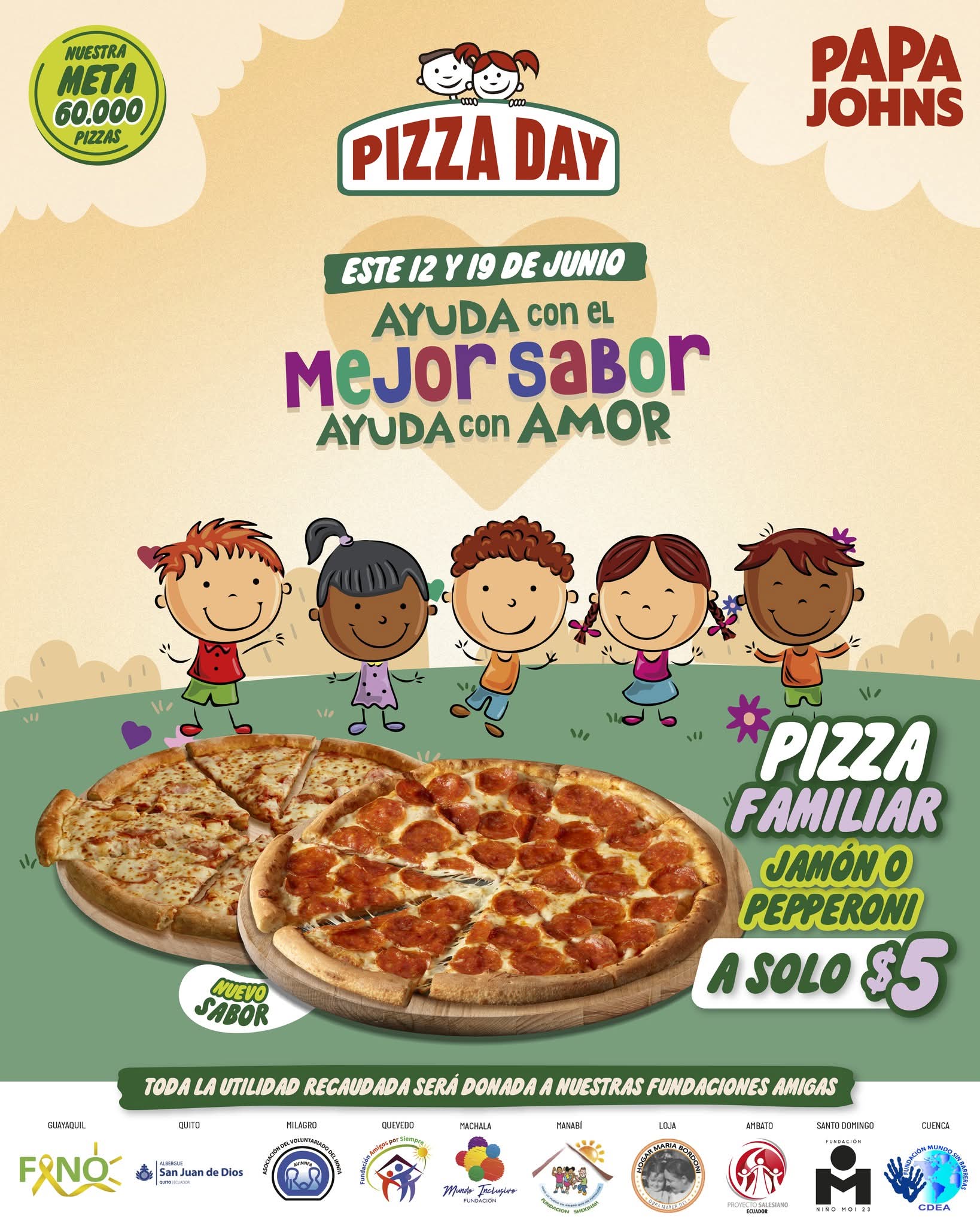 Lee más sobre el artículo ¡Papa Johns celebra el mes de los niños con un Pizza Day muy especial!