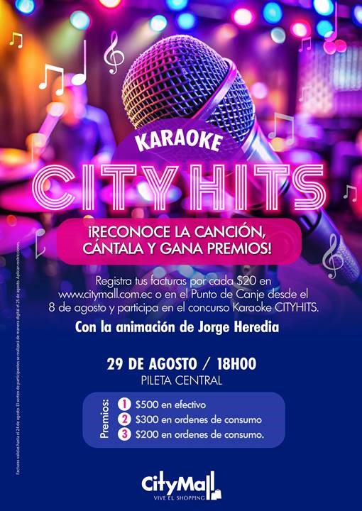 Lee más sobre el artículo LA MÚSICA Y LA DIVERSIÓN LLEGAN A CITYMALL CON EL CONCURSO CITY HITS